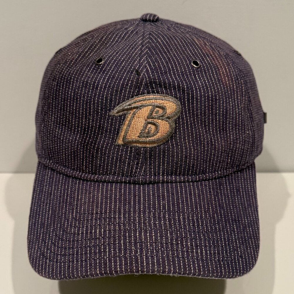 Baltimore Ravens NFL New Era Cap Unique Blue with White Stripes Metal NE Logo